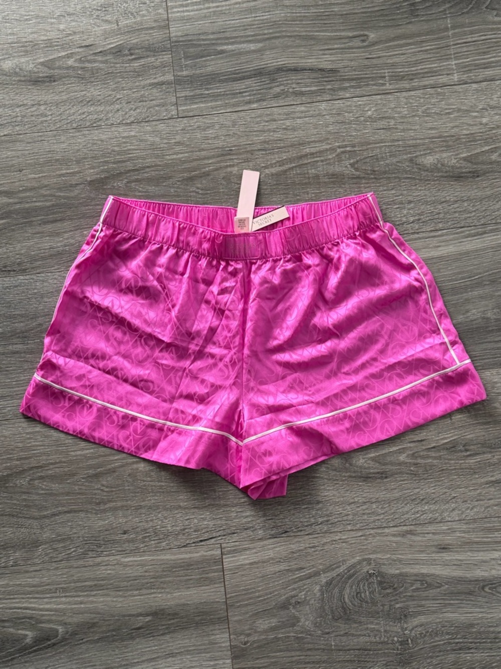 Victoria's Secret Hot Pink Lounge Shorts with White Piping